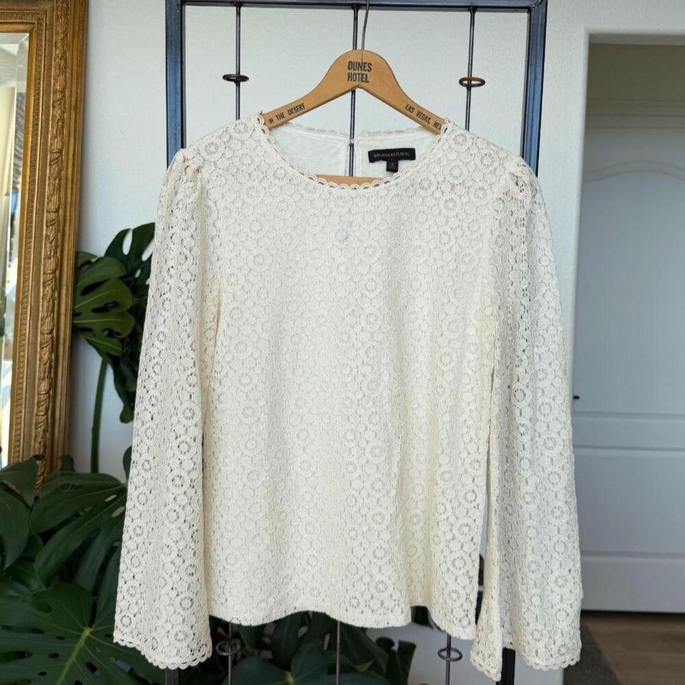Banana Republic Cream Lace Blouse